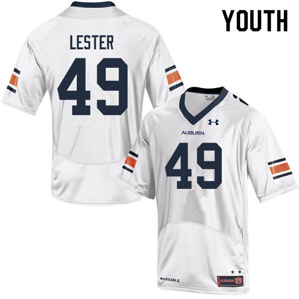 Youth #49 Barton Lester Auburn Tigers College Football Jerseys Sale-White